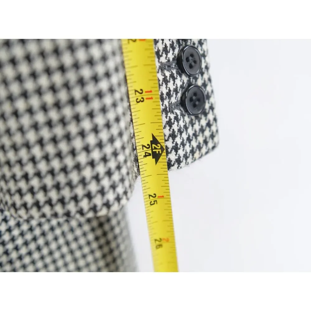 Vintage H. HUNTSMAN & SONS Houndstooth Blazer 42R Made in England Suit Jacket
